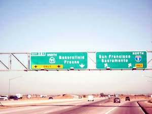 Interstate 5 auf dem Wege nach Bakersfield
