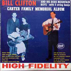 Bill Clifton: Carter Family Memorial Album (Starday SLP 146), Archiv: Hauke Strbing