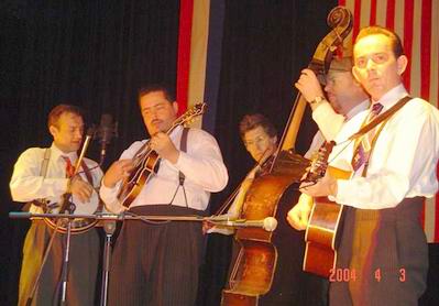 Die BLUEGRASS BOOGIEMEN am 3. April 2004 beim 2. Internationalen Bhler Bluegrass Festival. Bild Markus Jacob-tor-Weihen