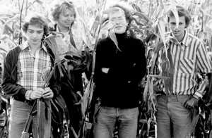 Die Gruppe Bluegrass Express im Jahr 1975 (von links): Hajo Windolph, Rolf Sieker, Ulrich Mller, Ulrich Sieker