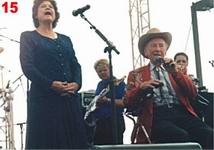Fan Fair 2003 in Nashville: Kitty Wells und Johnny Wright, Riverfront Stages