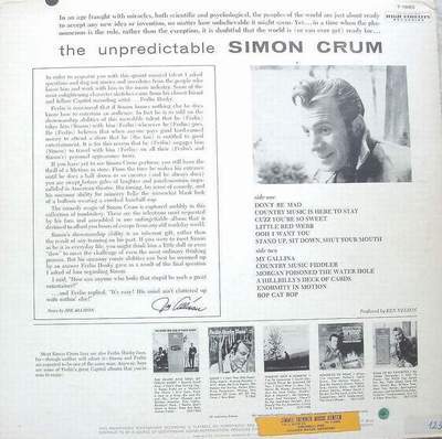 Ferlin Husky aka Simon Crum, LP-Cover Rckseite
