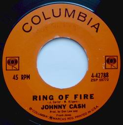 Original-US-Single "Ring Of Fire"; Archiv Hauke Strbing