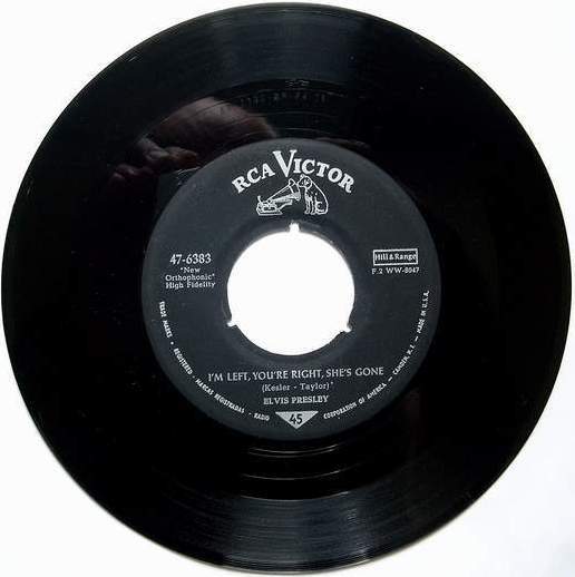 Elvis Presley:Die deutsche Originalsingle "Im Left, Youre Right, Shes Gone""