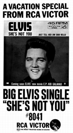 Elvis Presley: Ankndigung der Single "Shes Not You" in Music Reporter