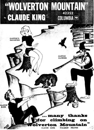 Claude King, Wolverton Mountain, Anzeige im Music Reporter 1962